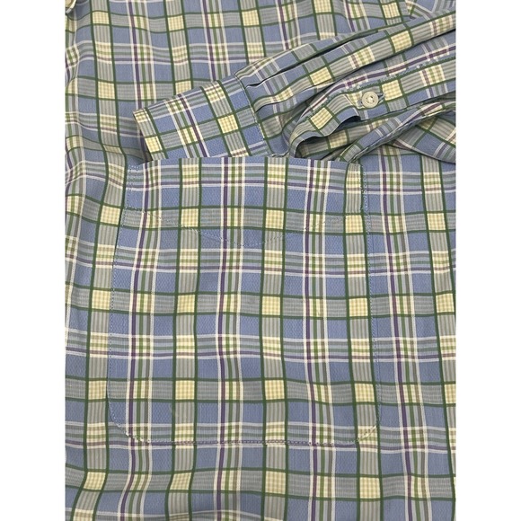 Alan Flusser Men's Long Sleeve Multicolor Plaid Button Down Dress Shirt, L - Picture 8 of 8